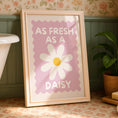 Load image into Gallery viewer, Bathroom Daisy Print - Cute Wall Art - Bathroom Decor - Toilet Art
