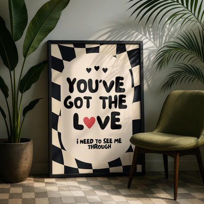 You've got the love - Love Prints - Checkerboard Emo Wall Art