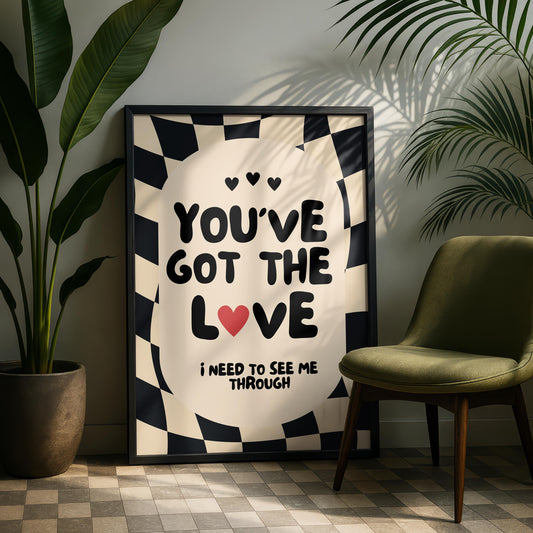 You've got the love - Love Prints - Checkerboard Emo Wall Art