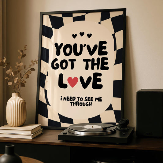 You've got the love - Love Prints - Checkerboard Emo Wall Art
