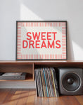 Load image into Gallery viewer, Sweet Dreams Bedroom Print - Red Bedroom Print - Above Bed Poster - Cute bedroom Decor
