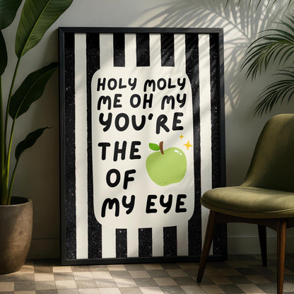 Holy Moly Print - Apple of my eye - Lyric Print - Music Wall Art