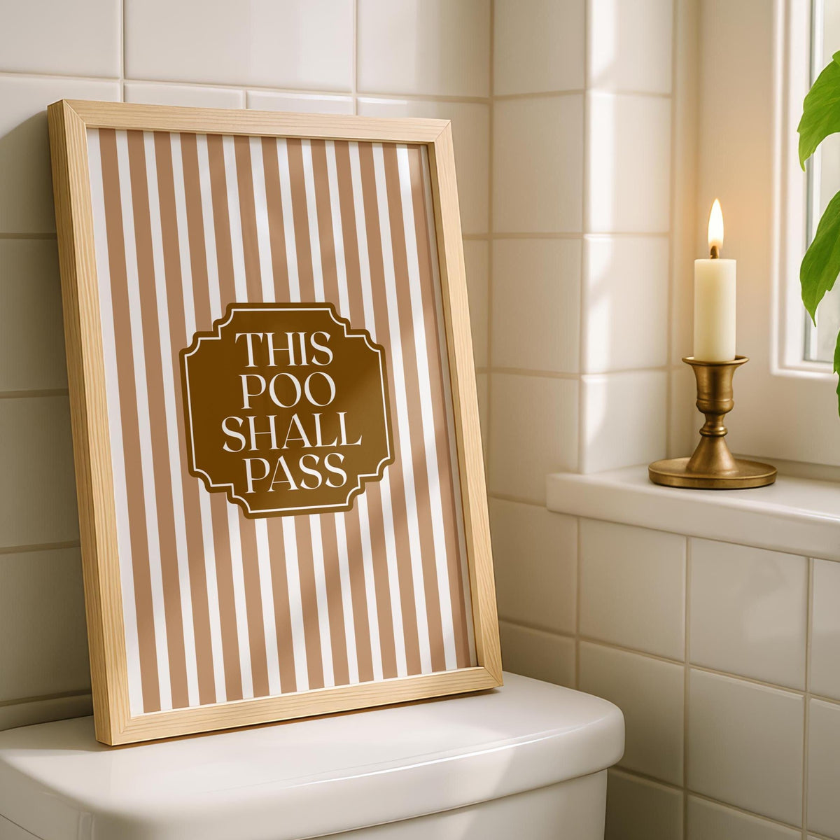 This poo shall pass - Funny Bathroom Art Print - Cheeky Home Decor - Bathroom Wall Art - Toilet Decor