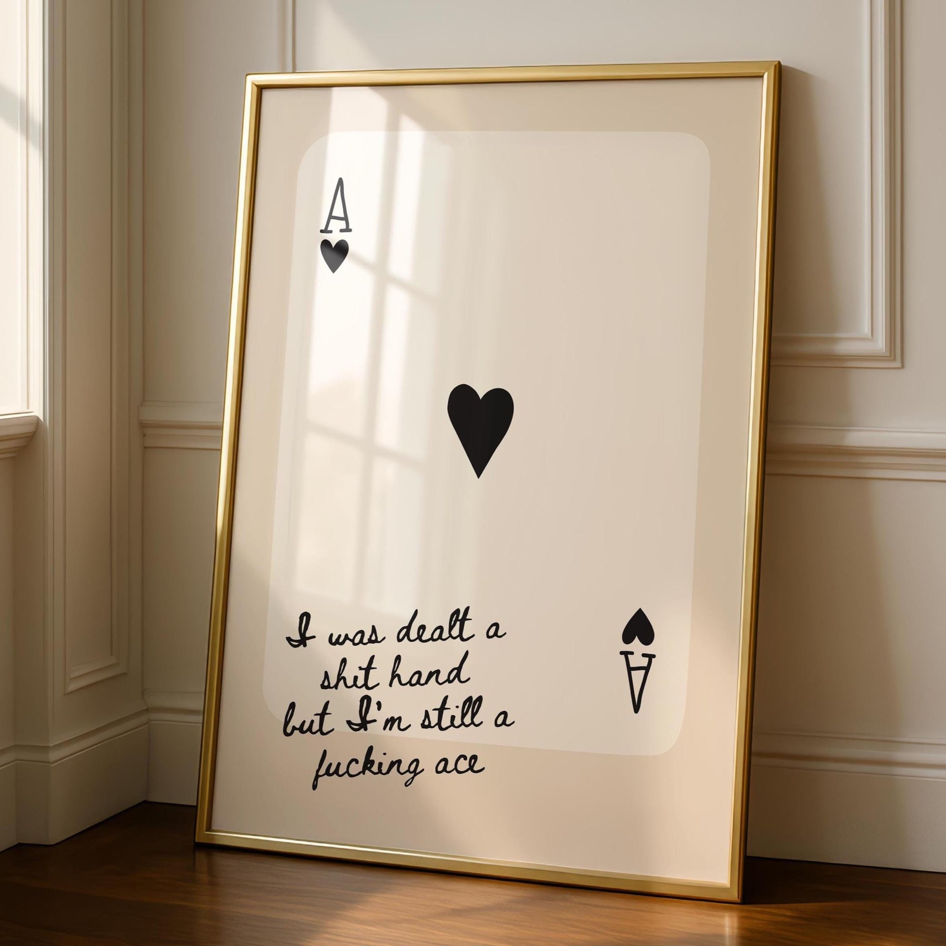 Playing Card Print - Fucking ace - Fun Wall Art