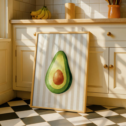 Avocado Kitchen Print: Fun Kitchen Poster - Dining Decor