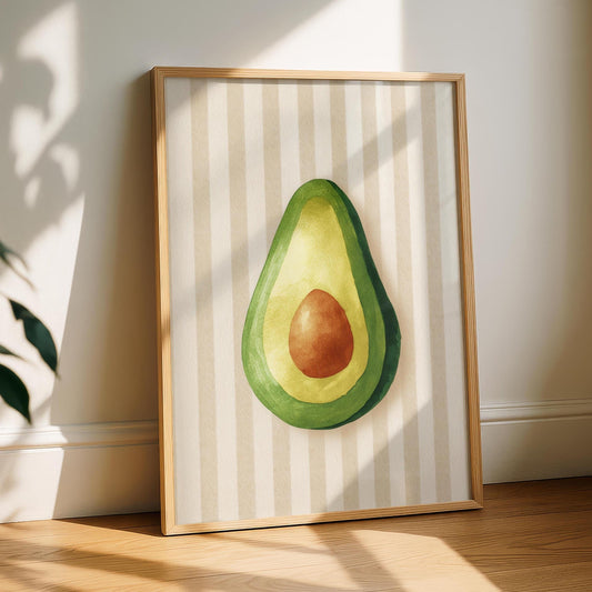 Avocado Kitchen Print: Fun Kitchen Poster - Dining Decor