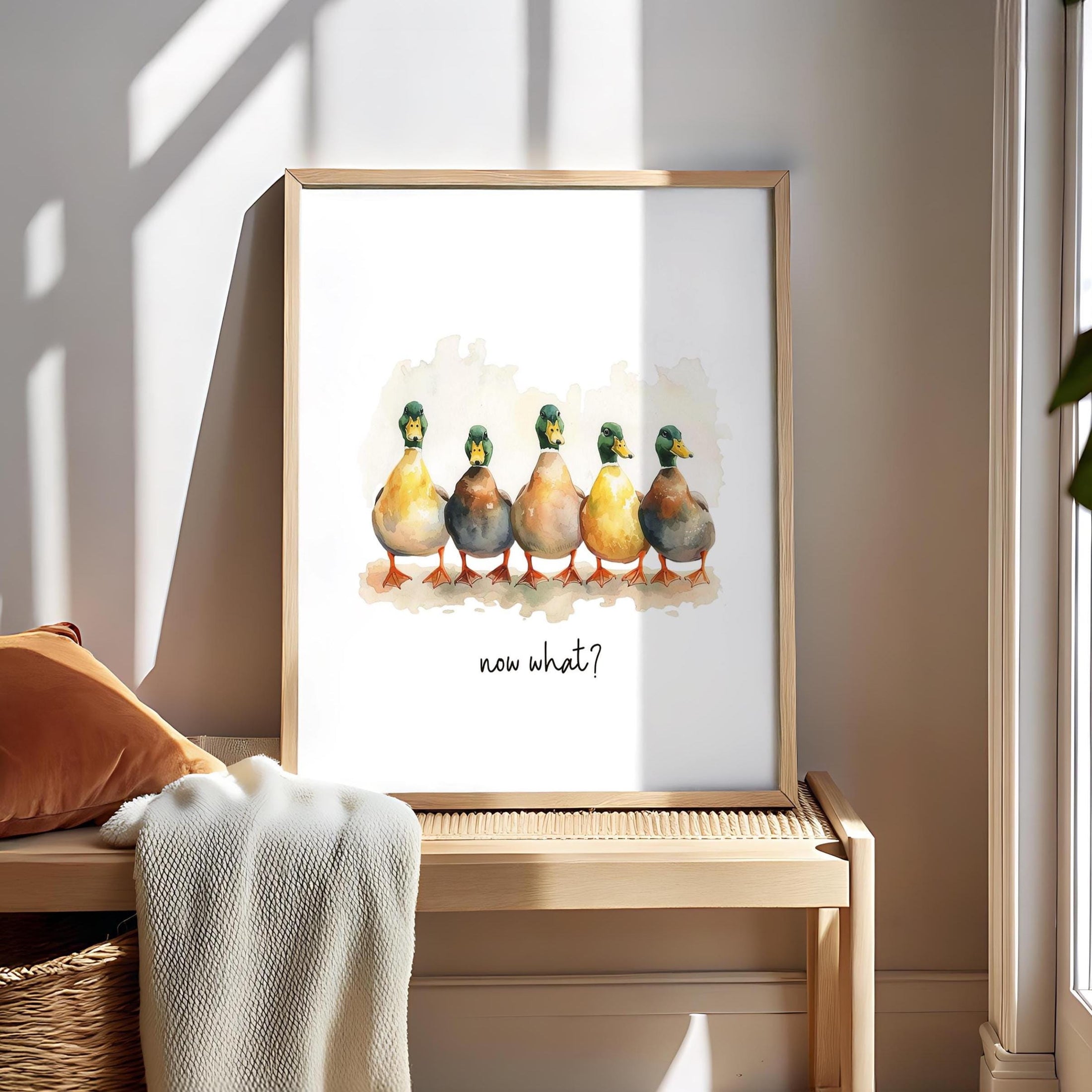 Ducks in a row - Funny Prints - Bathroom Decor - Gallery Wall Art