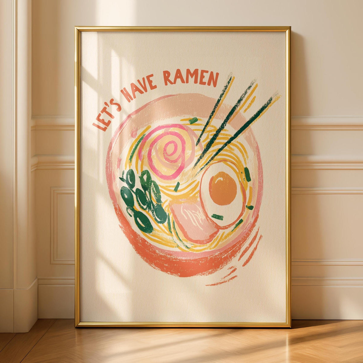 Ramen Poster | Kitchen Wall Art | Colourful Kitchen Decor | Bright Wall Art | Gift for Cook