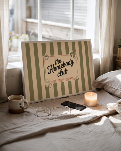 Homebody Club - Green Prints - Lounge Decor - Living Room Wall Art