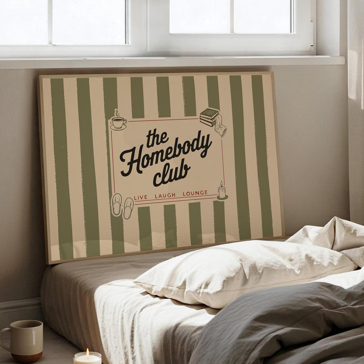 Homebody Club - Green Prints - Lounge Decor - Living Room Wall Art