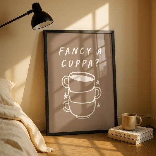 Fancy a cuppa Kitchen Print - Coffee Tea Print - Art Kitchen