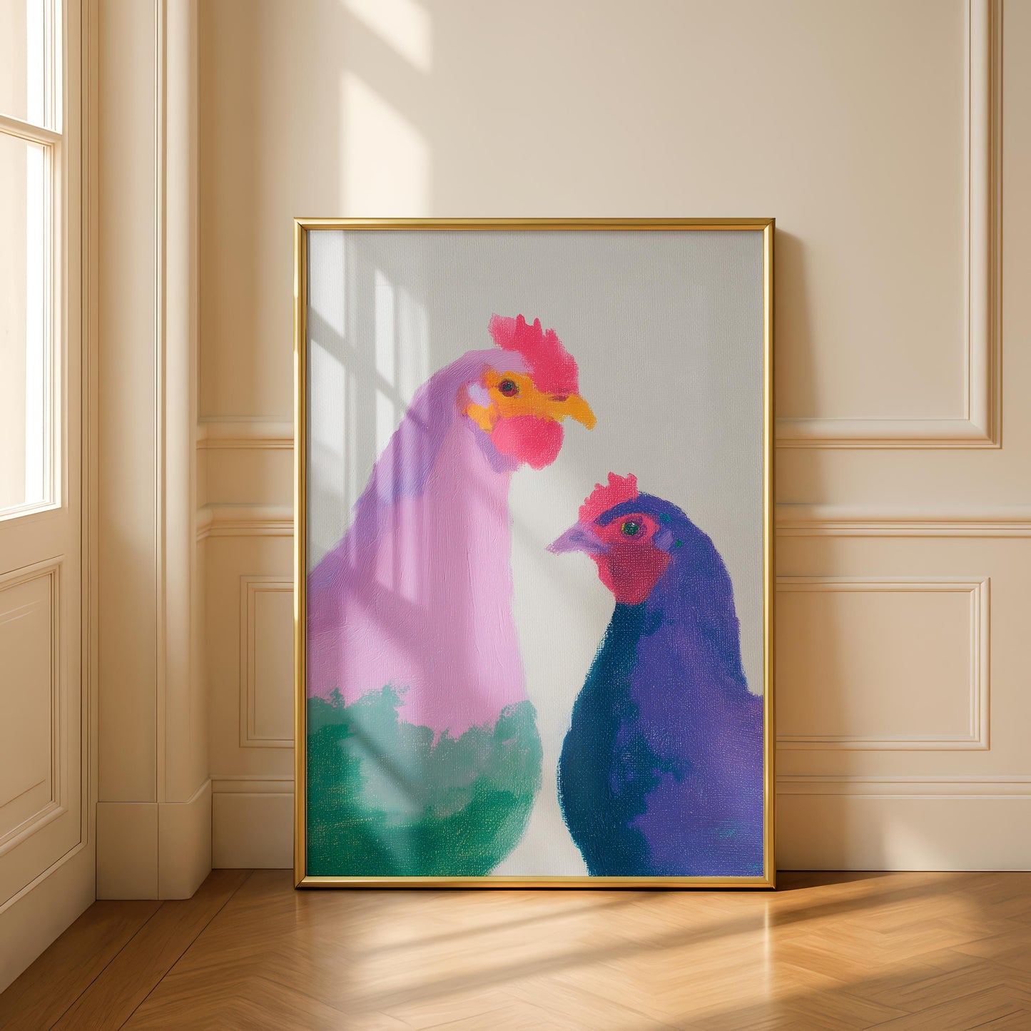 Chicken Art Print - Colourful Prints - Kitchen Decor - Dining Room