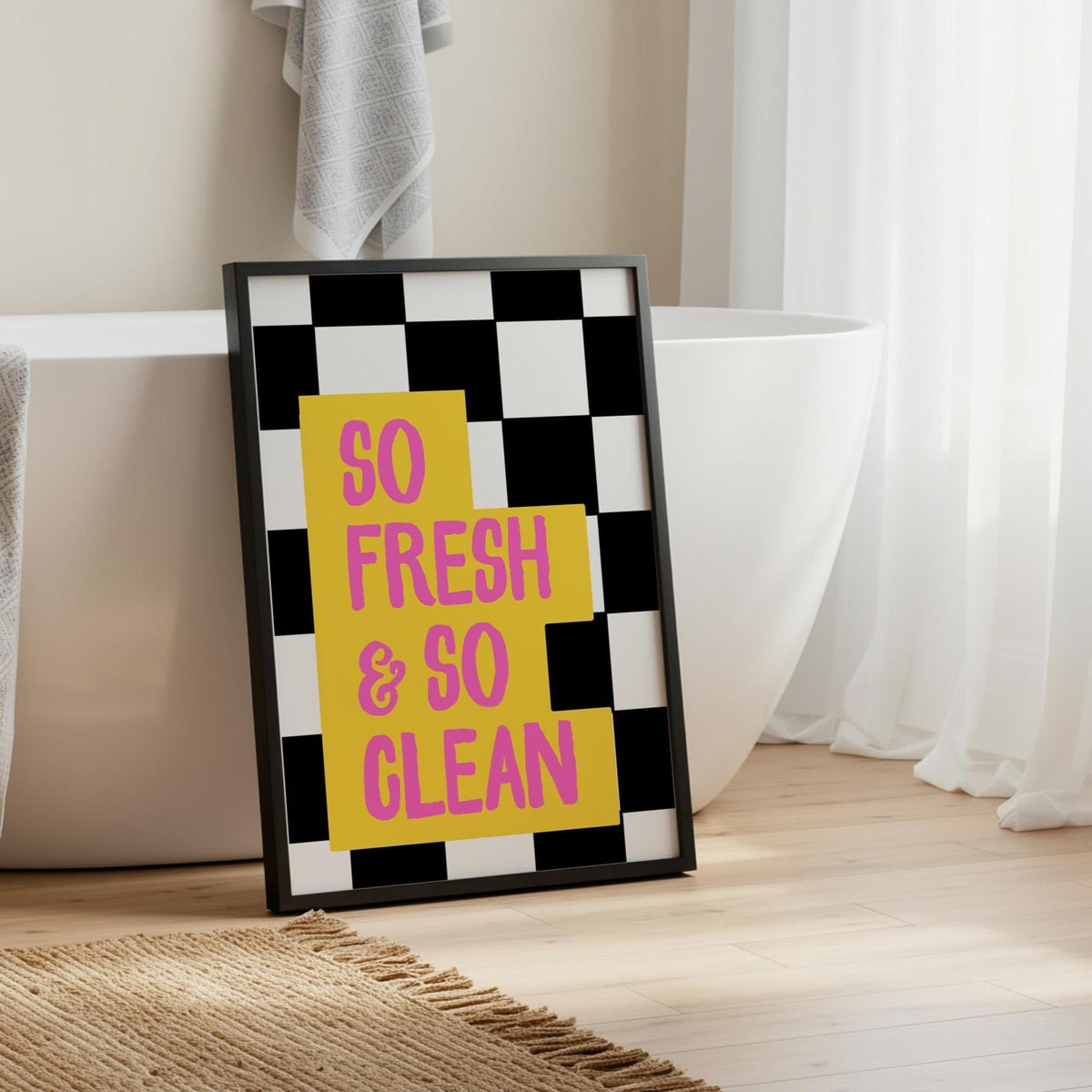 Funny Toilet Paper Print - Fresh and clean Wall Art - Bathroom Decor - Toilet Art