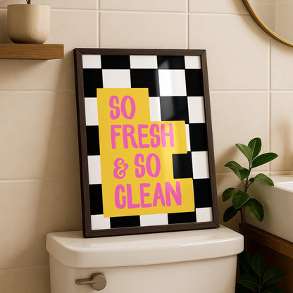 Funny Toilet Paper Print - Fresh and clean Wall Art - Bathroom Decor - Toilet Art