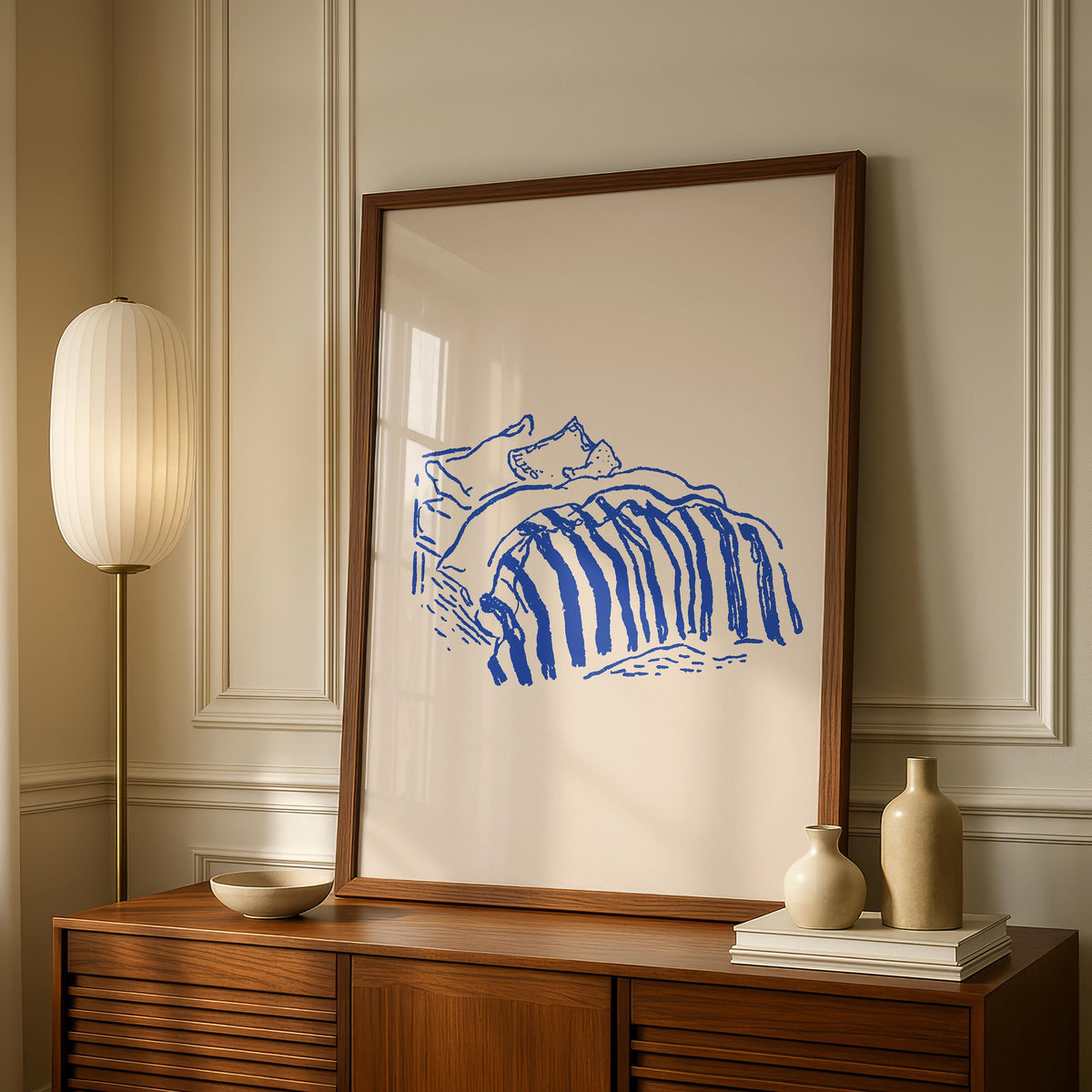 Bedroom Print - Minimalist Art - Bedroom Sketch Print - Bed Poster - Cute bedroom Decor