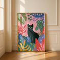 Load image into Gallery viewer, Black Cat Art Print - Colourful Prints - Cat Lover -
