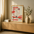 Load image into Gallery viewer, Skateboarding chicken Print - Tomfoolery Print - Fun Wall art - Quirky Animal Wall Art
