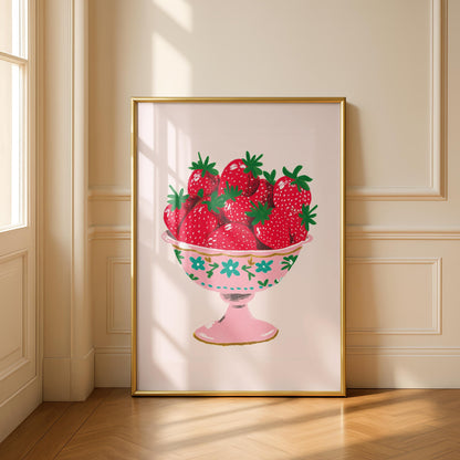 Strawberry Prints - Kitchen Decor - Dining decor Prints - Kitchen Decor