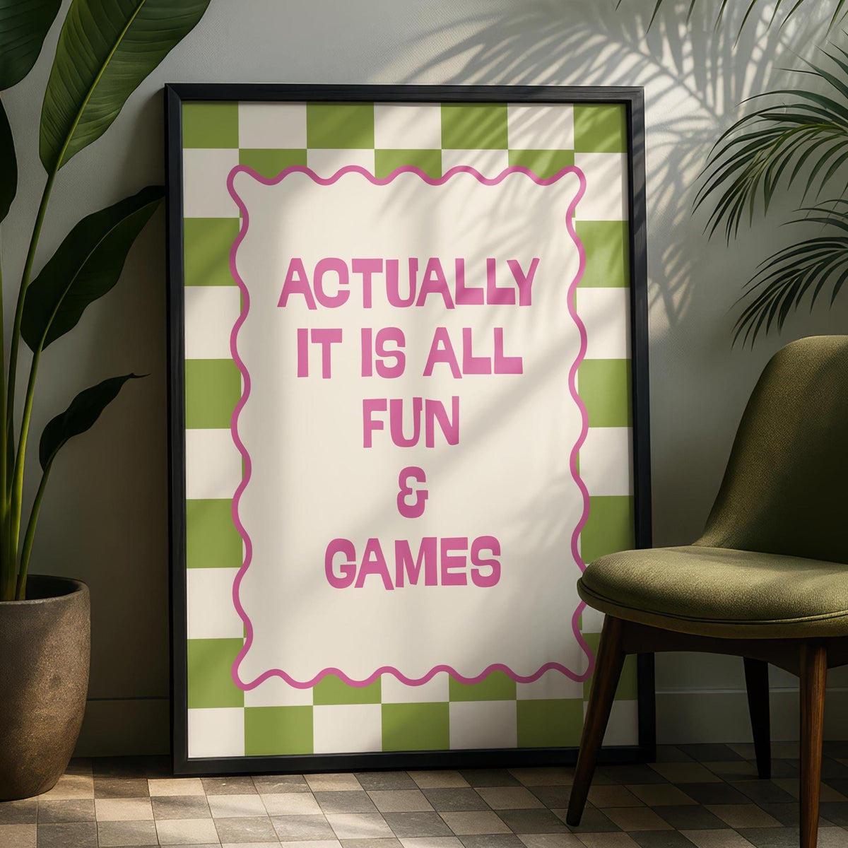 Fun and Games - Funny Quotes - Funky Wall Art - Eclectic Prints - Maximalist Decor