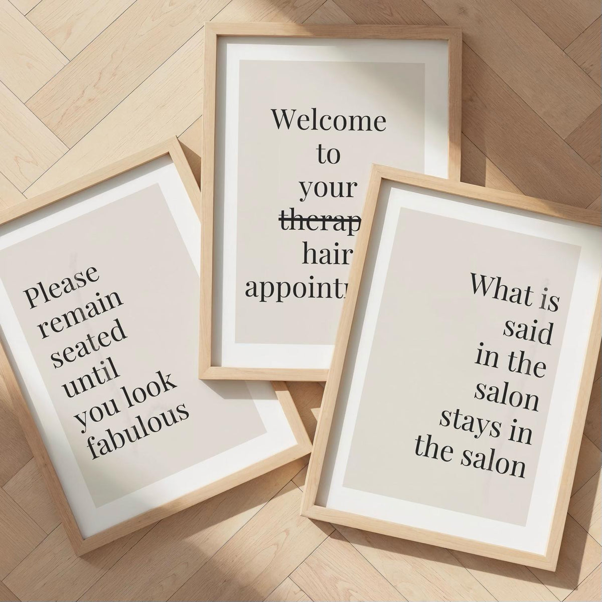 Set of 3 Salon Prints - Salon Decor - Hair Dressers Wall Art