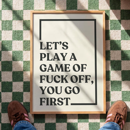 Funny Sweary Quote Print – Alternative Hallway Typography Art