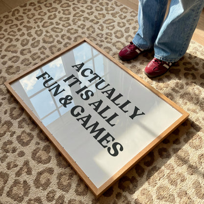 Fun and Games - Funny Quotes - Funky Wall Art - Eclectic Prints - Maximalist Decor