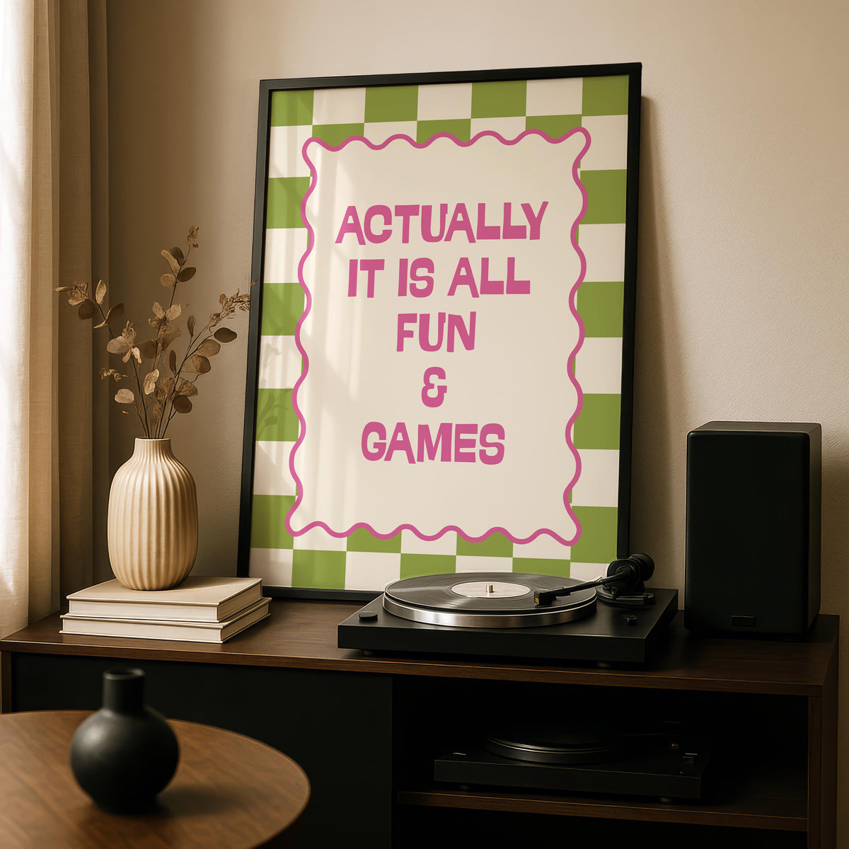 Fun and Games - Funny Quotes - Funky Wall Art - Eclectic Prints - Maximalist Decor
