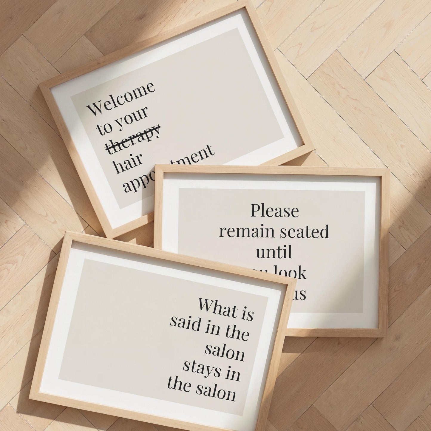 Set of 3 Salon Prints - Salon Decor - Hair Dressers Wall Art