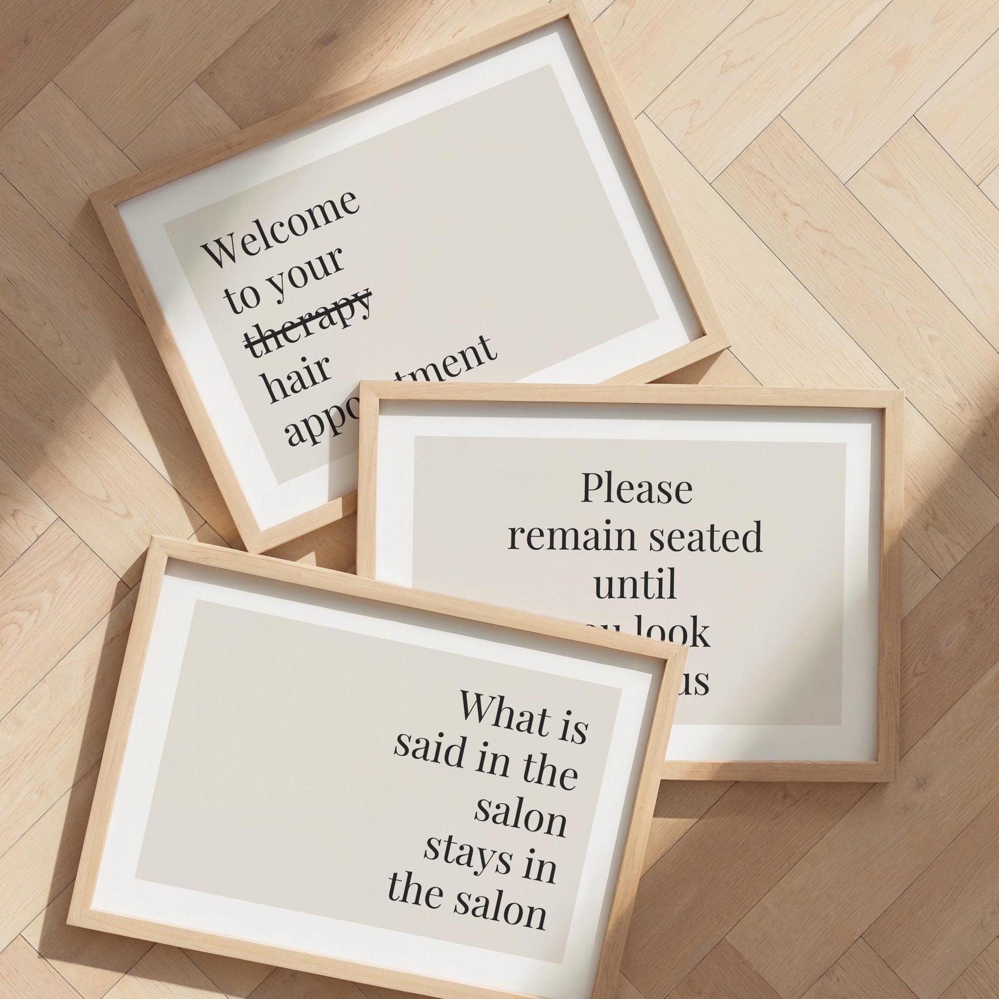 Set of 3 Salon Prints - Salon Decor - Hair Dressers Wall Art