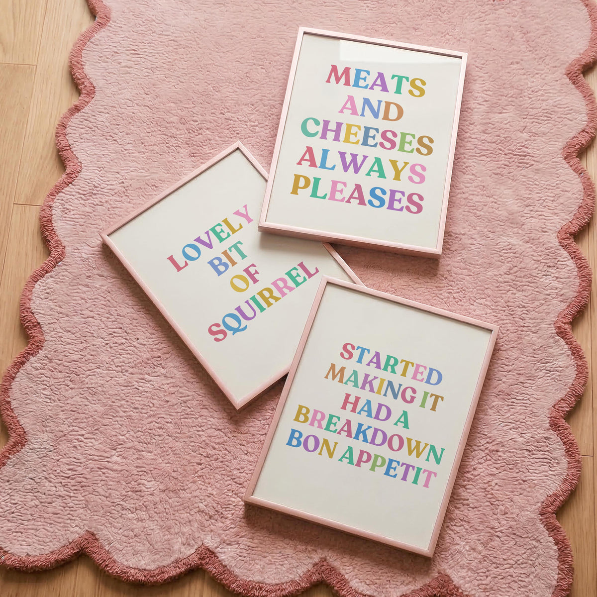 Set of 3 Kitchen Prints - Kitchen Decor - Typography Art - Kitchen Quotes - Colourful Kitchen Diner Posters