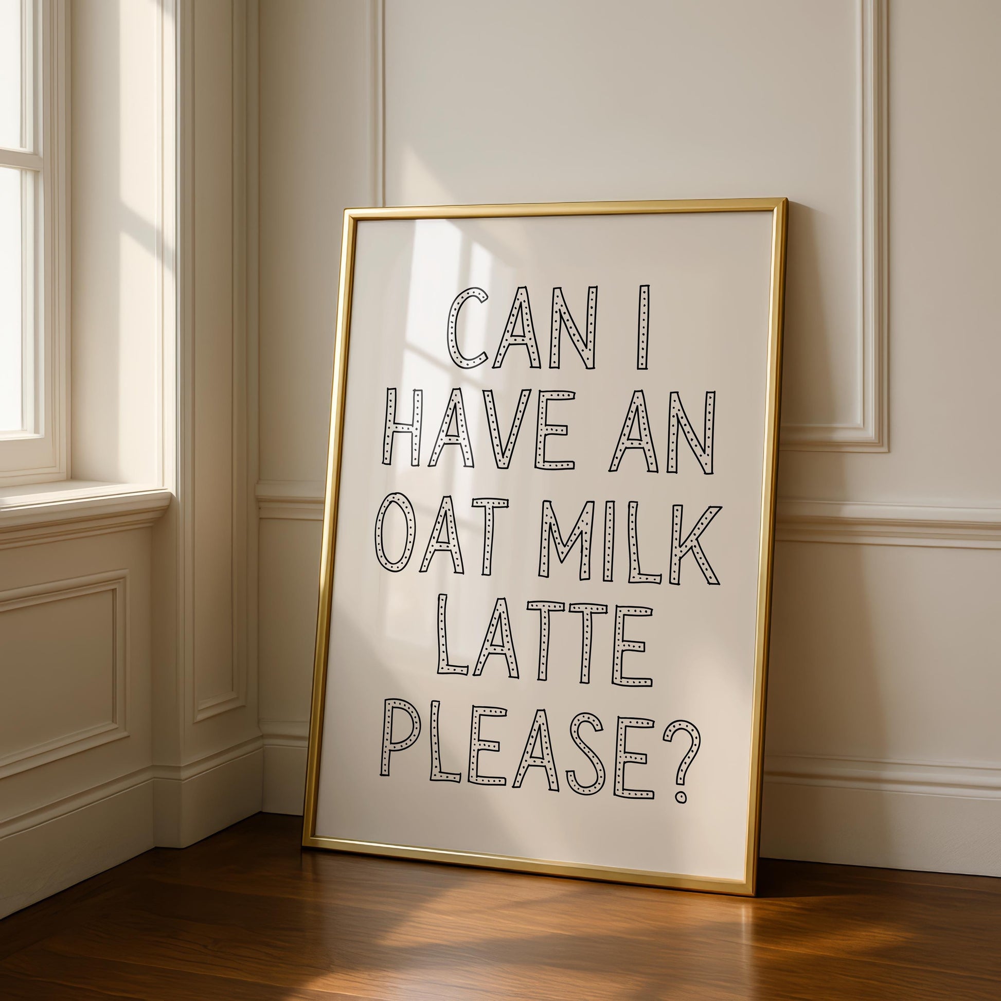 Oat Milk Art - Coffee prints - Kitchen Decor - Stripes Art - Coffee Station Prints
