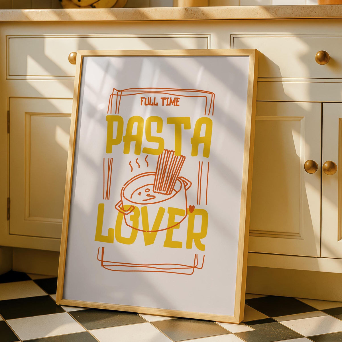 Pasta Kitchen Print - Colourful Food Poster Art - Pasta Lover - Spaghetti