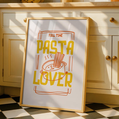 Pasta Kitchen Print - Colourful Food Poster Art - Pasta Lover - Spaghetti