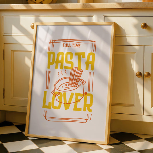 Pasta Kitchen Print - Colourful Food Poster Art - Pasta Lover - Spaghetti