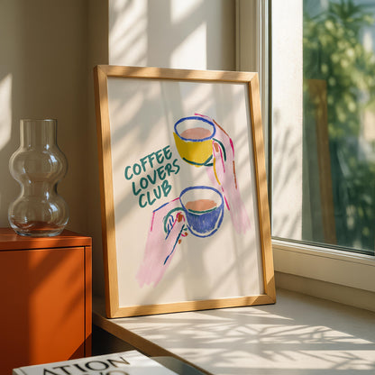 Coffee Kitchen Print - Cute coffee Art - Cafe Wall Prints