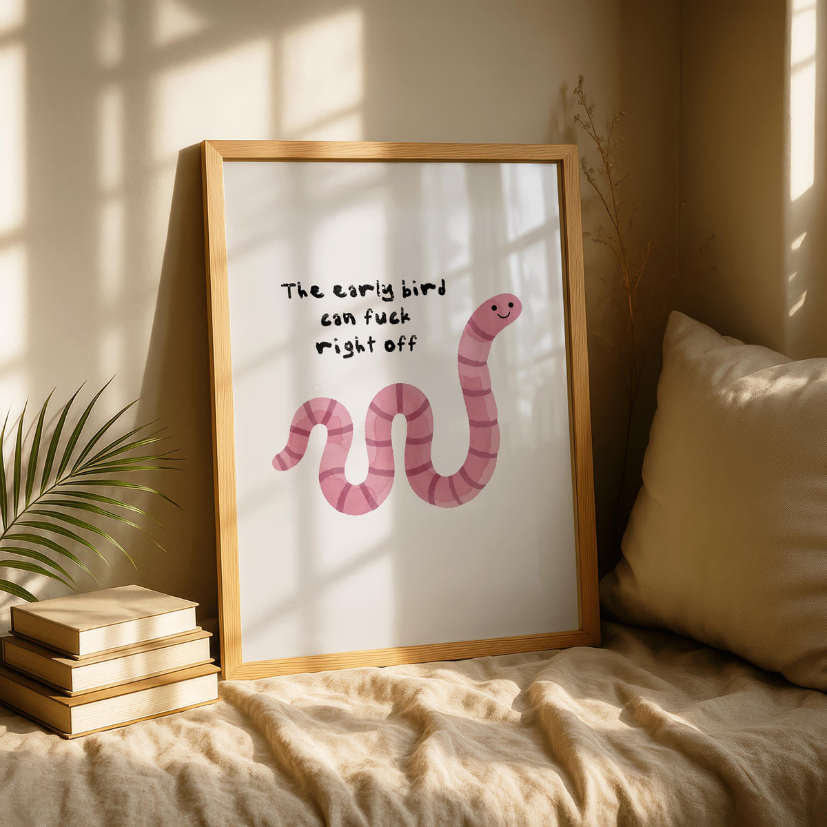 Early bird - Sweary Wall Art - Funny Home Decor - Dopamine Art