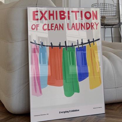 Funny Laundry Symbols Print: Utility Room Wall Art