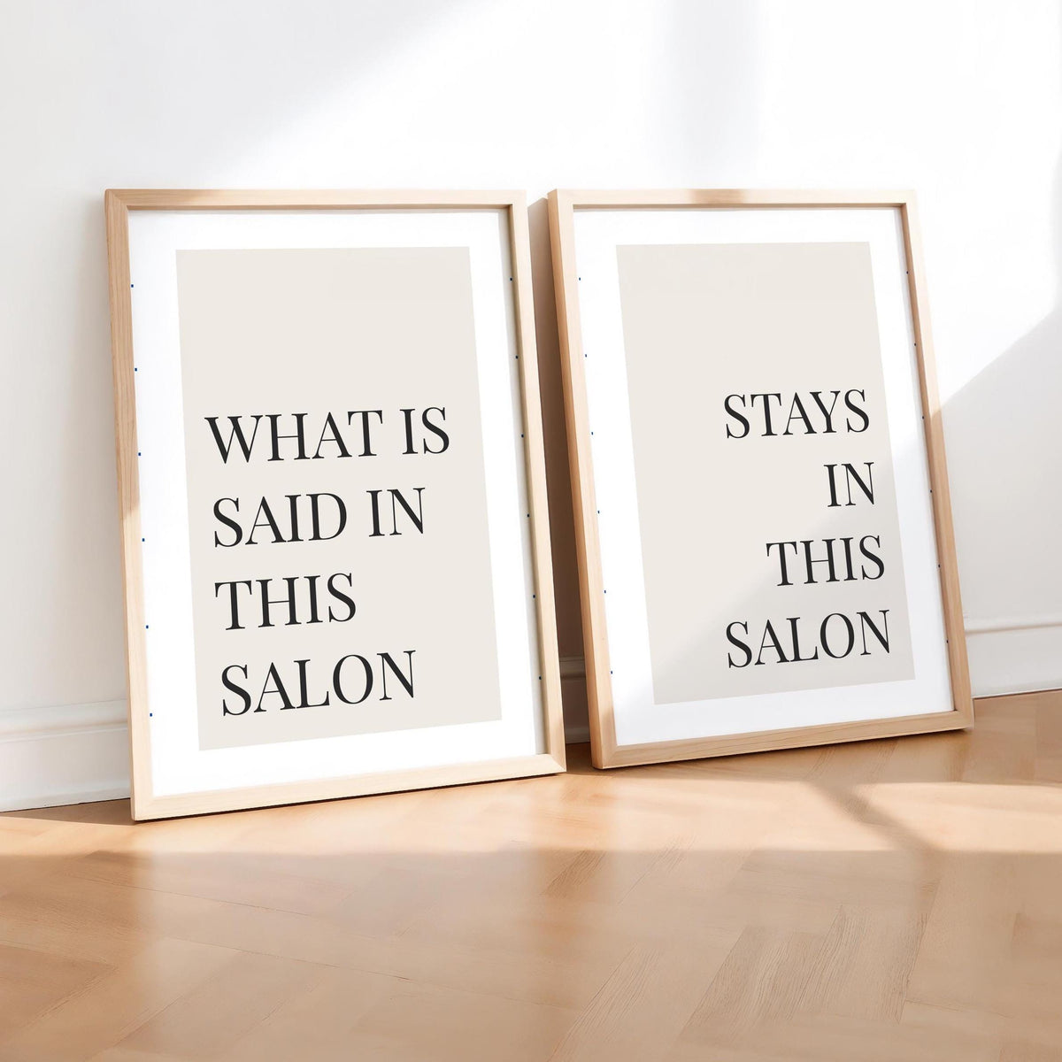 Set of 2 Salon Prints - Salon Decor - Hair Dressers Wall Art - Nail Salon