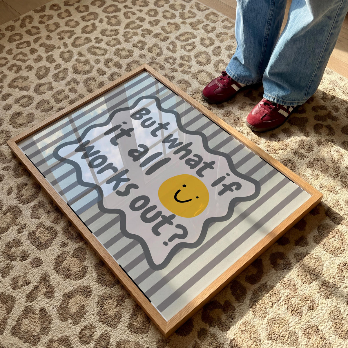 But what if it all works out Wall Art - Funny Anxiety Prints - Happy quotes - Mental Health Posters