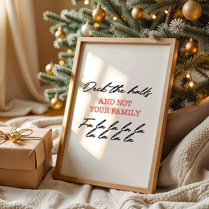 Deck the Halls Wall Art Print - Funny Xmas Decor - Christmas Poster - Christmas Home Decor