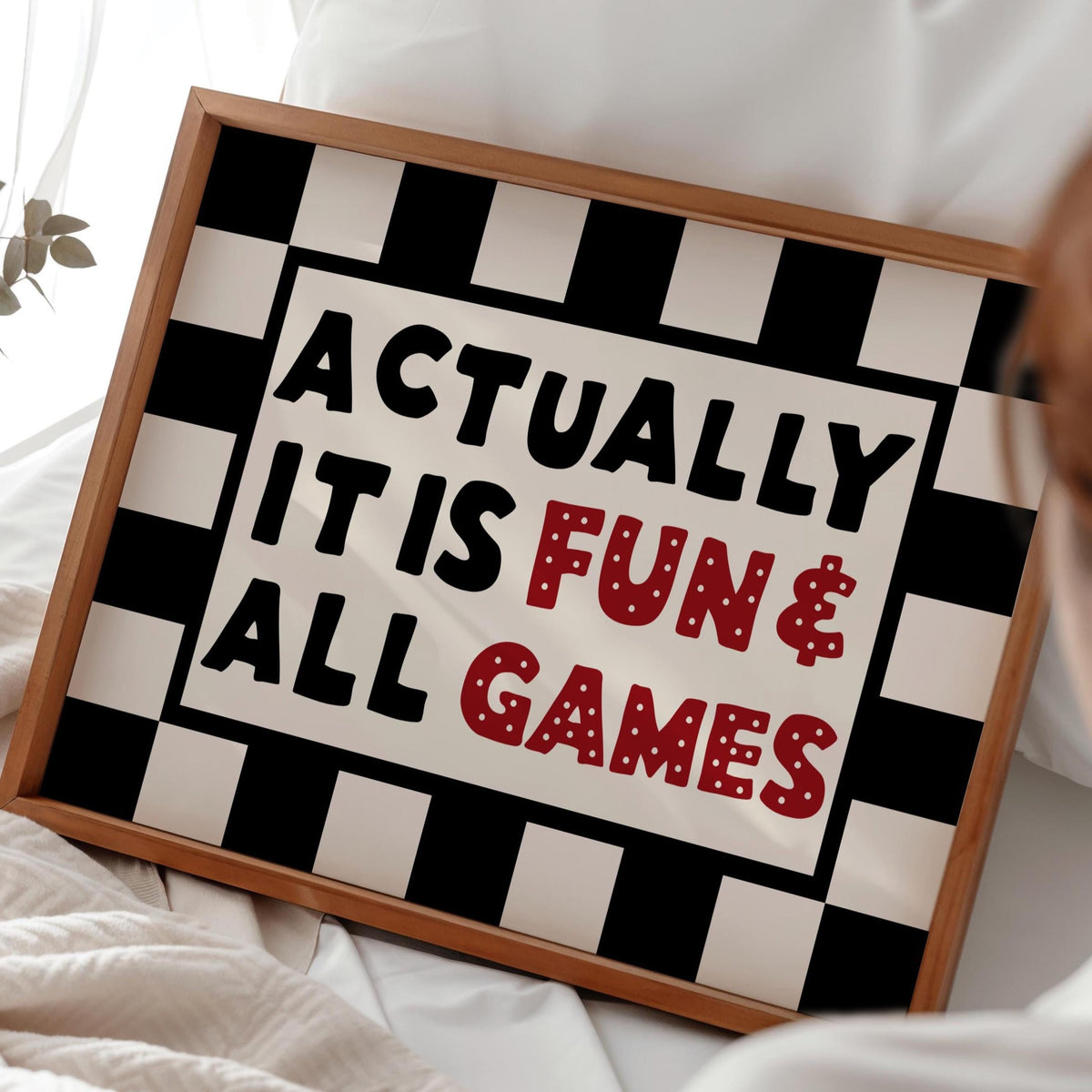 Fun and Games - Funny Quotes - Funky Wall Art - Eclectic Prints - Maximalist Decor