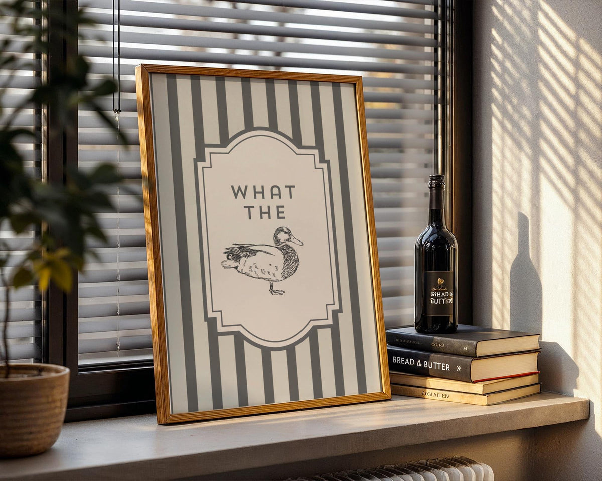What the duck - Duck Wall Art - Funny Home Decor -