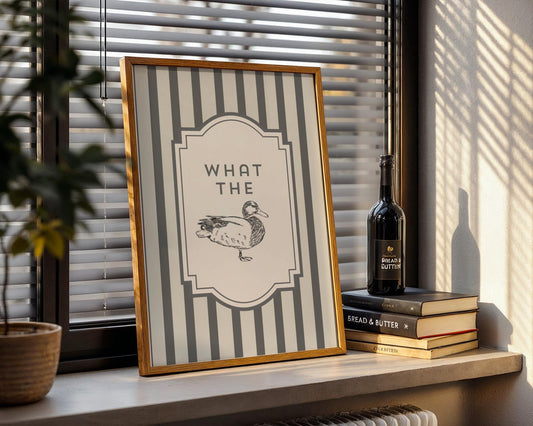 What the duck - Duck Wall Art - Funny Home Decor -