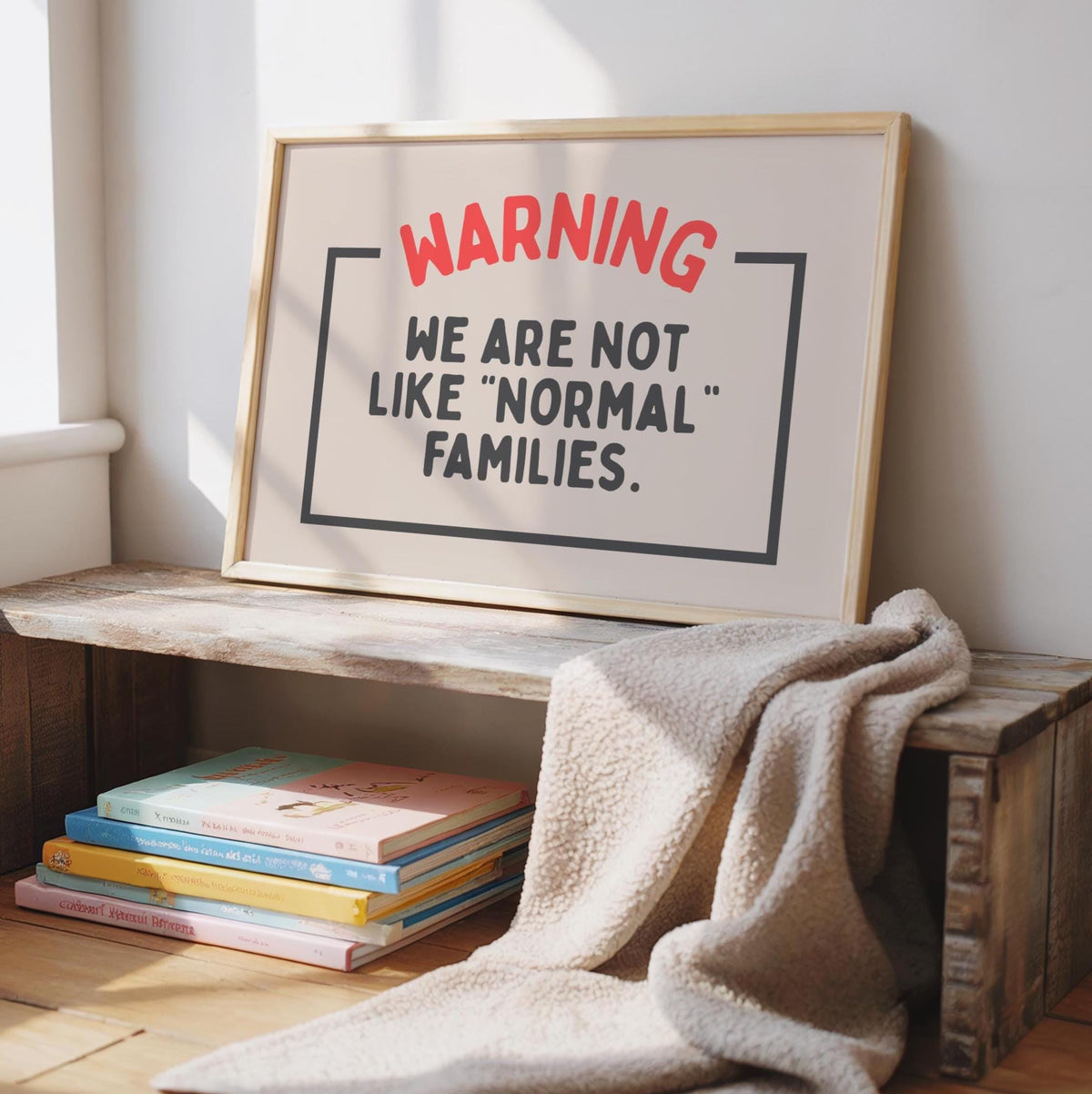 Hallway Prints - Funny Wall Art Print - Family Prints - Alternative Home Decor - Unwelcome Sign - warning sign