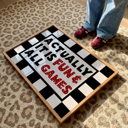 Fun and Games - Funny Quotes - Funky Wall Art - Eclectic Prints - Maximalist Decor