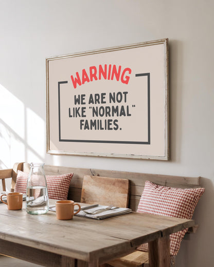 Hallway Prints - Funny Wall Art Print - Family Prints - Alternative Home Decor - Unwelcome Sign - warning sign