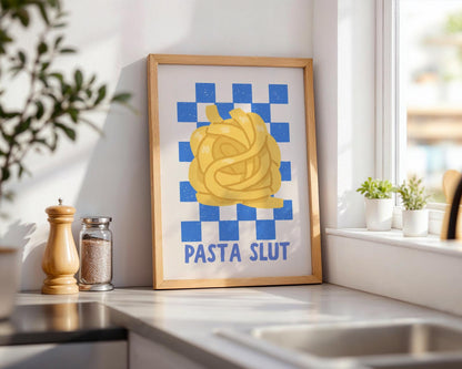 Pasta Slut - Funny Food Print - Kitchen Art Posters