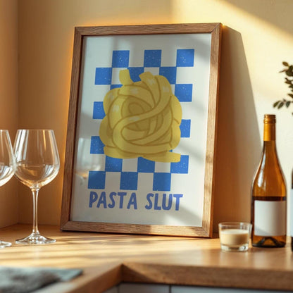 Pasta Slut - Funny Food Print - Kitchen Art Posters