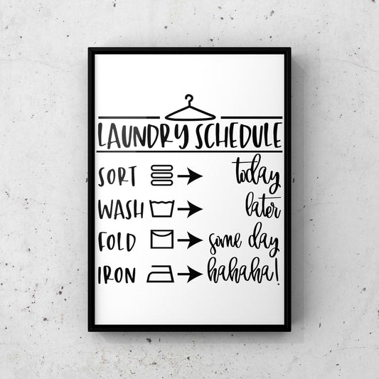 Laundry schedule