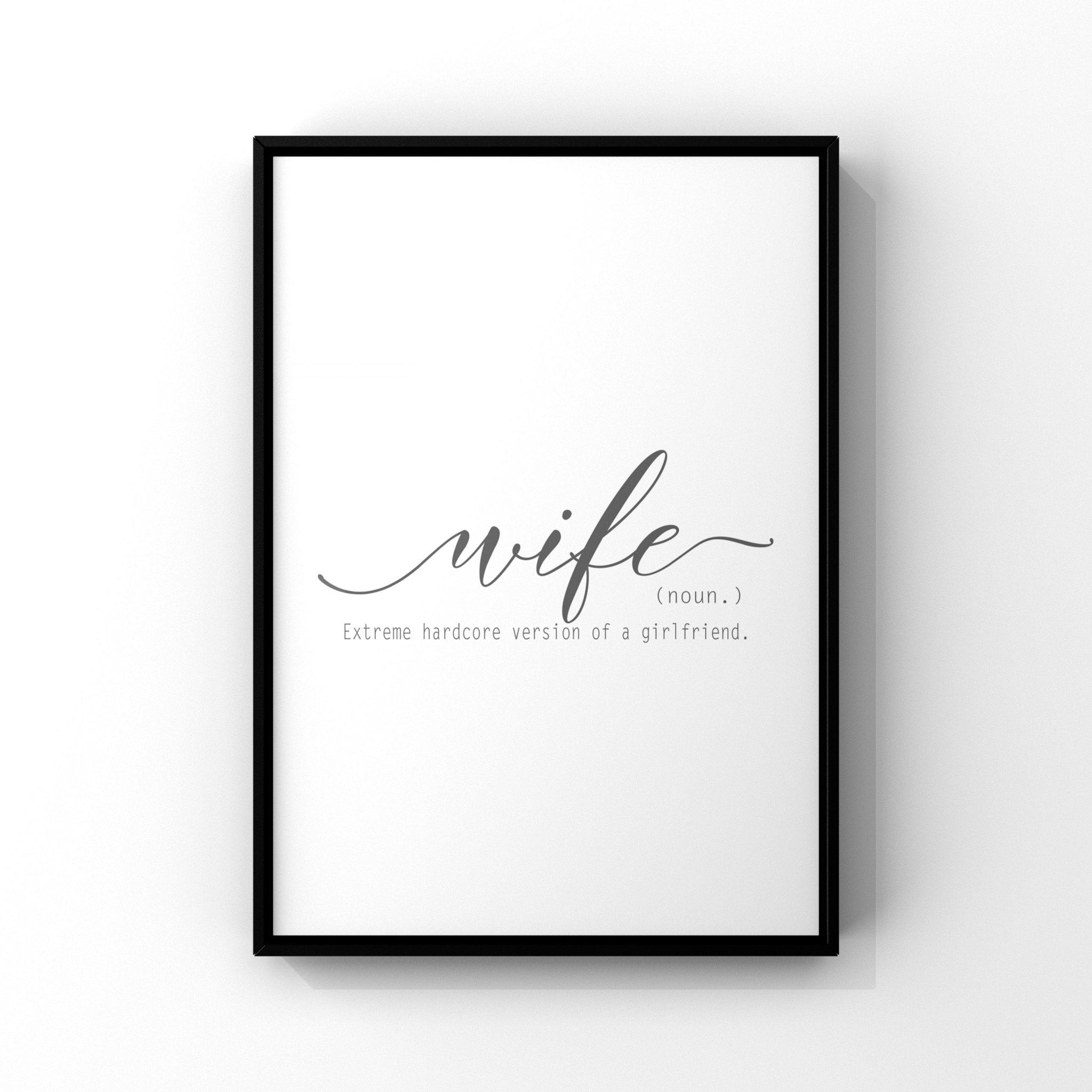 Set of 2 Husband and Wife Definition prints